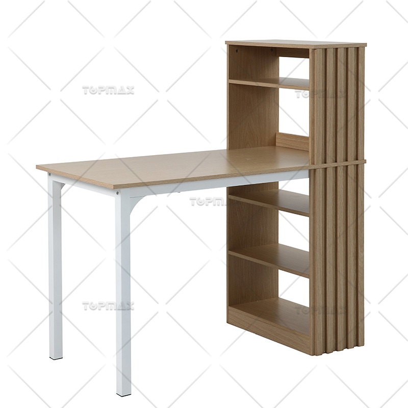 New Design Computer Desk With Printer Shelf Storage MDF Stripes 27842