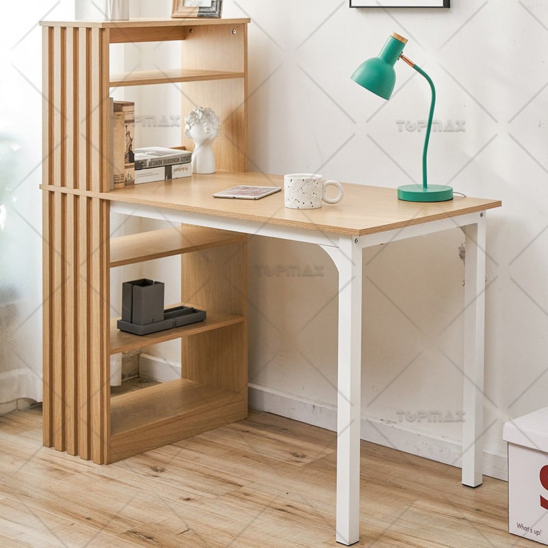 New Design Computer Desk With Printer Shelf Storage MDF Stripes 27842