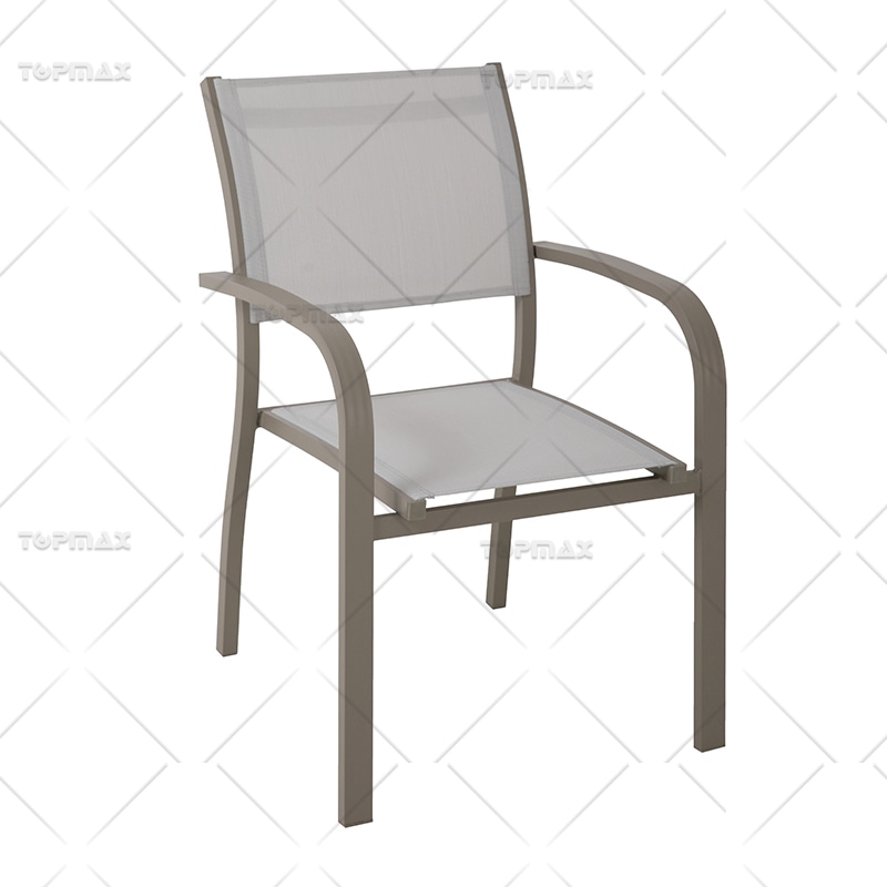 Aluminum Stackable Sling Chairs Outdoor Dining Lightweight 44501A-PT