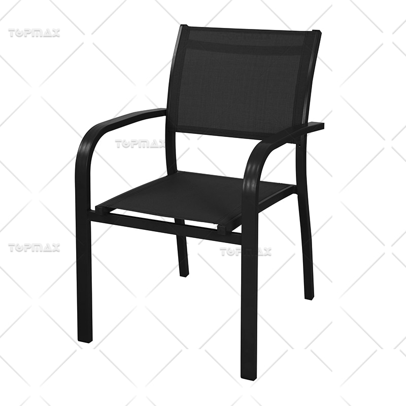 Aluminum Stackable Sling Chairs Outdoor Dining Lightweight 44501A-PT