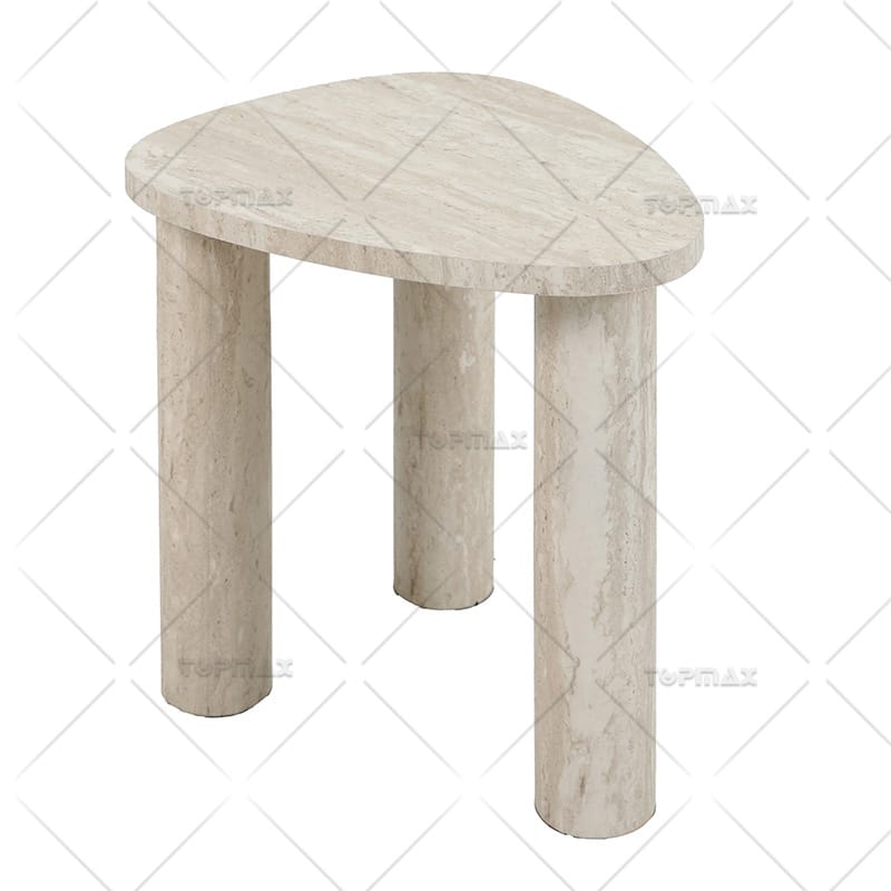 Little Side Tables MDF Board Travertine Paper Stable 62299A-TP