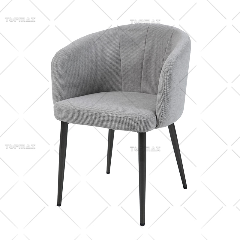 OEM Charcoal Grey Dining Chairs Fabric Comfortable Seat Nordic 80466