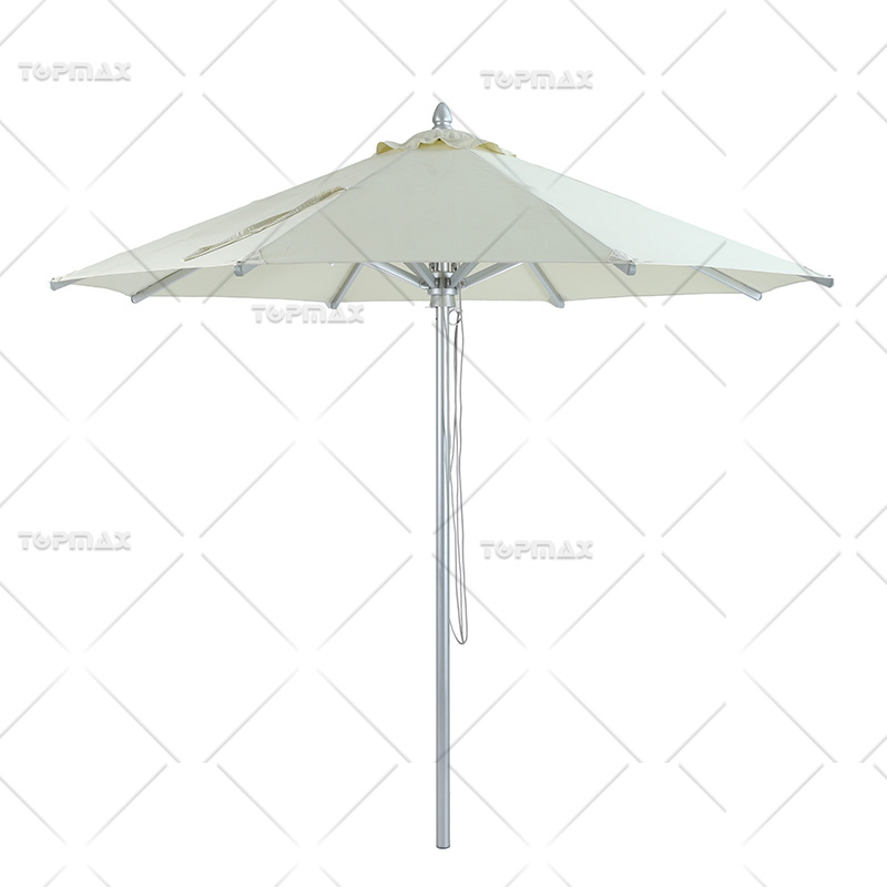 Modern Outdoor Umbrella Aluminum Commercial Parasols With Pully System 60492A