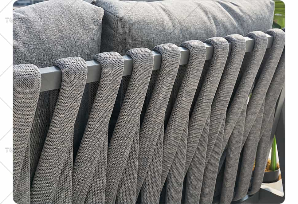 Black Aluminum Outdoor Sofa Factory