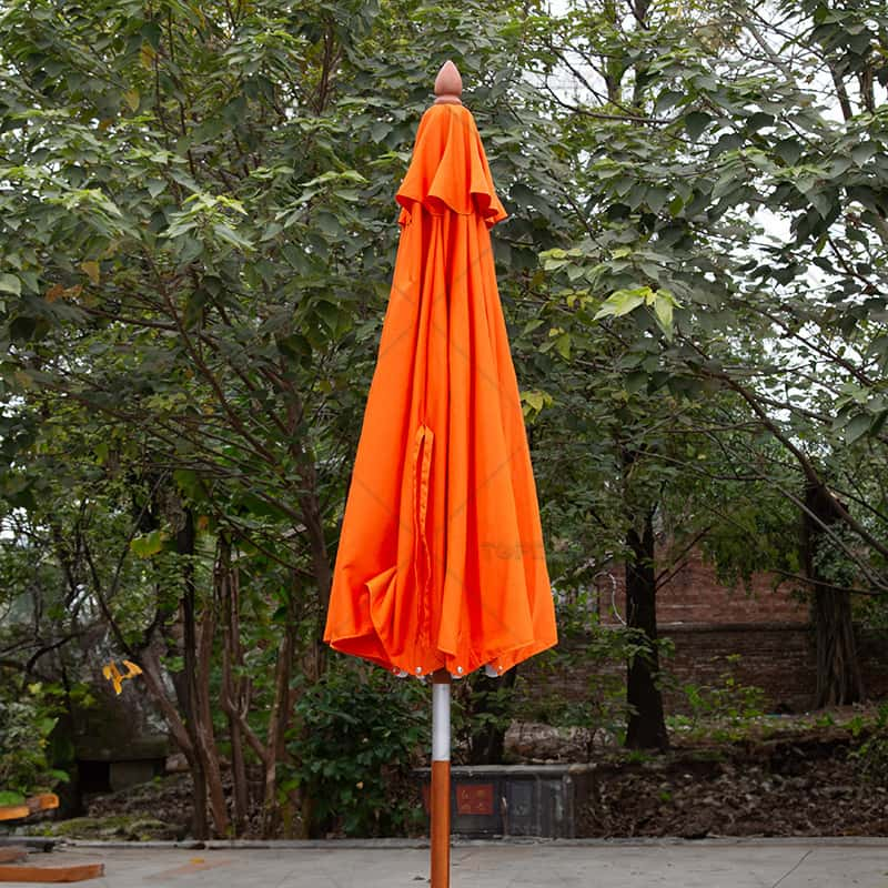 Wooden Umbrella Double Pulley System 3m Garden Parasol 240g Polyester 60489R