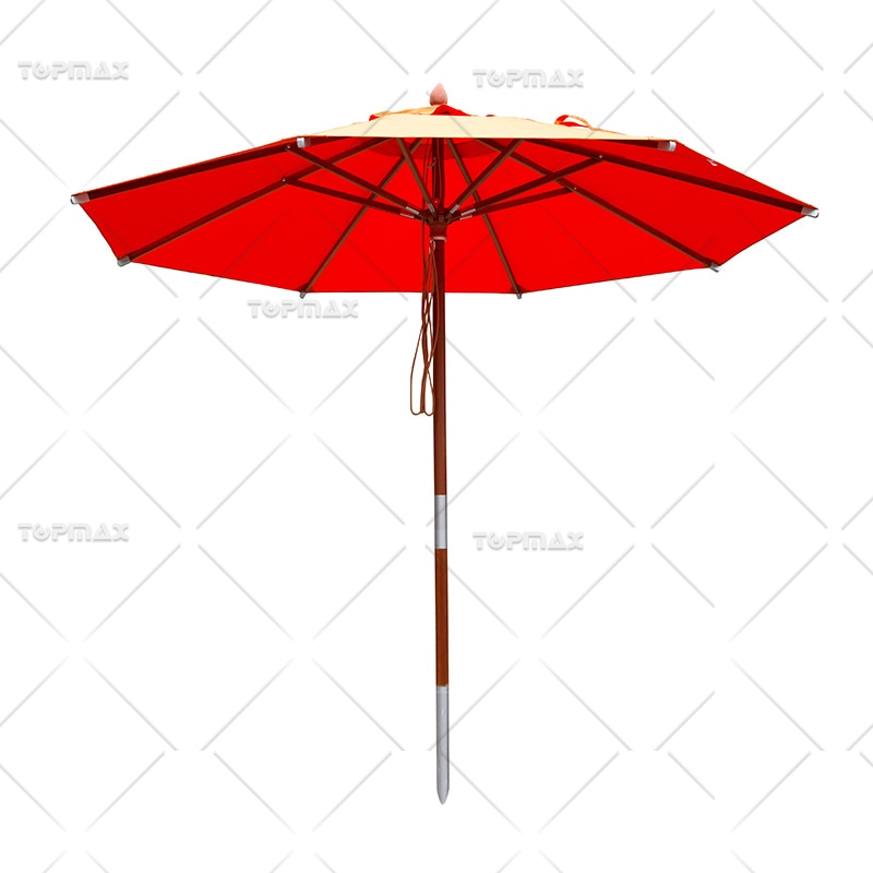 Wooden Umbrella Double Pulley System 3m Garden Parasol 240g Polyester 60489R