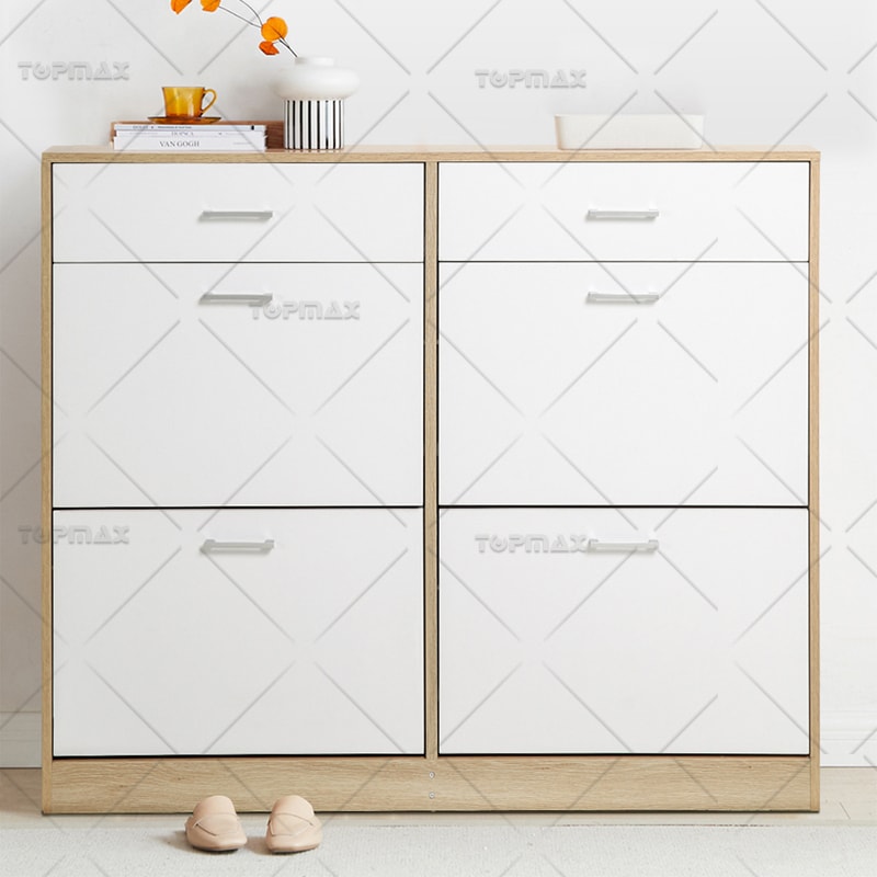 Shoe Cabinet PB Board Shoe Storage Cabinet with 2 Drawers 20940J-B
