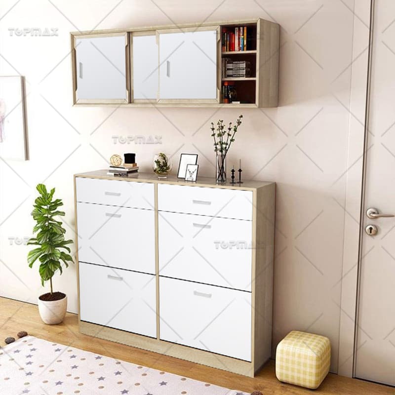 Shoe Cabinet PB Board Shoe Storage Cabinet with 2 Drawers 20940J-B
