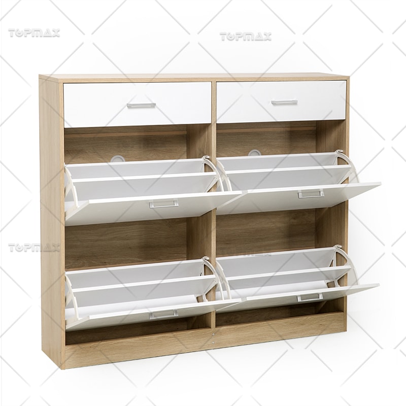 Shoe Cabinet PB Board Shoe Storage Cabinet with 2 Drawers 20940J-B