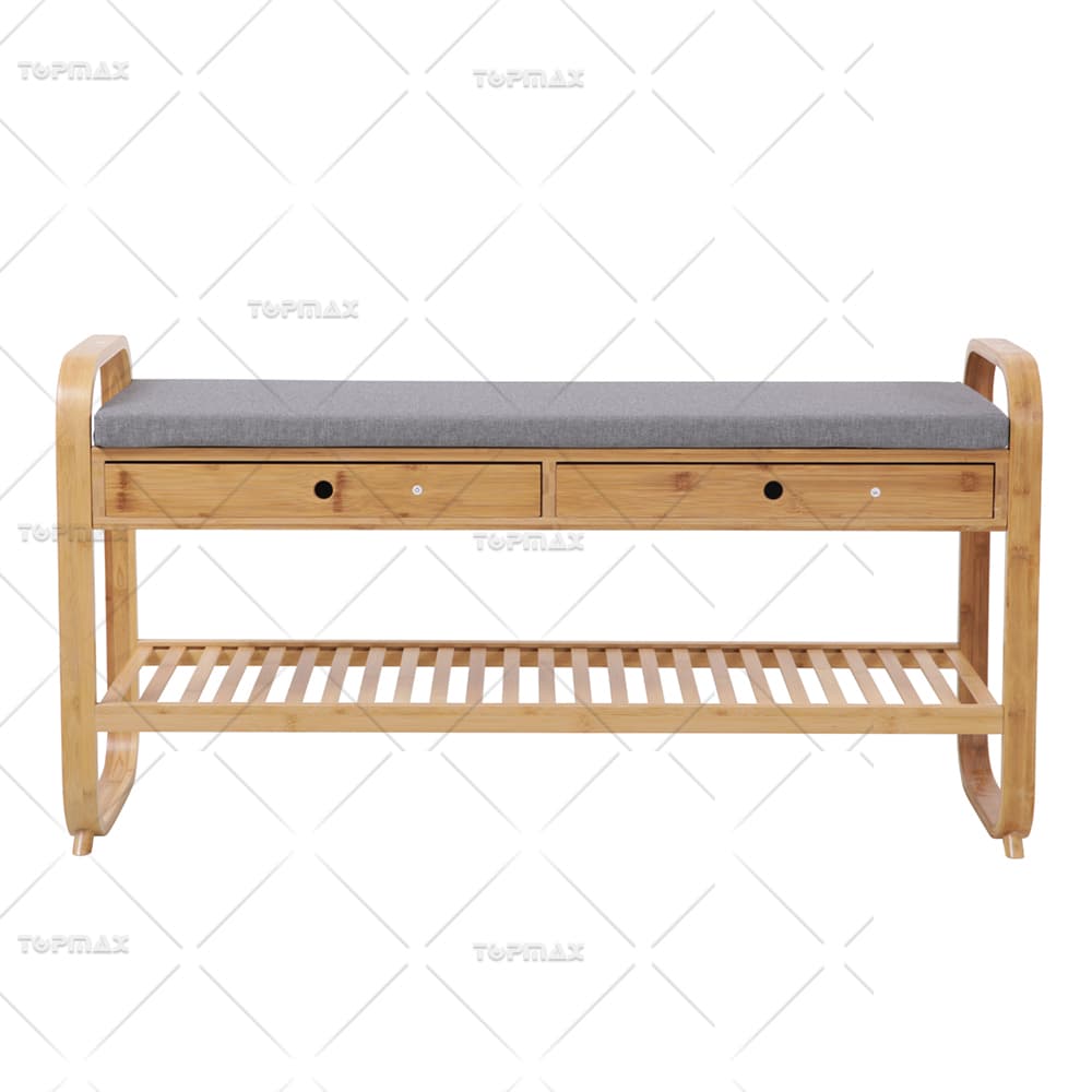Shoe Storage Cabinet Bench Bamboo Hidden Space Shoe Storage With Seat 31301A-105