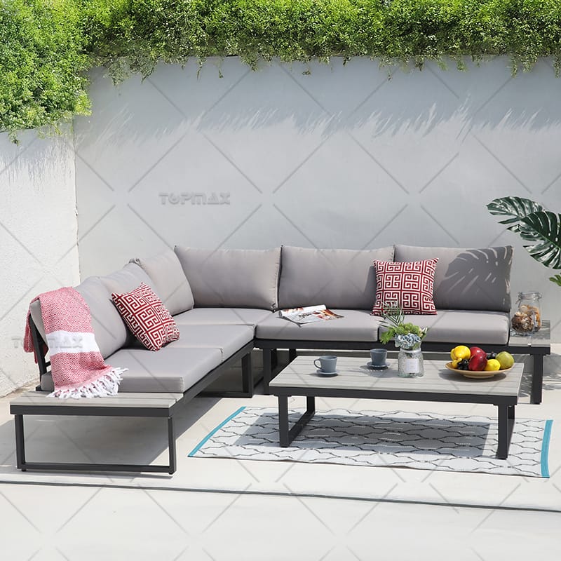 Corner Garden Set Steel Garden Furniture Corner Sofa Multi Combined Design 24381-SET4