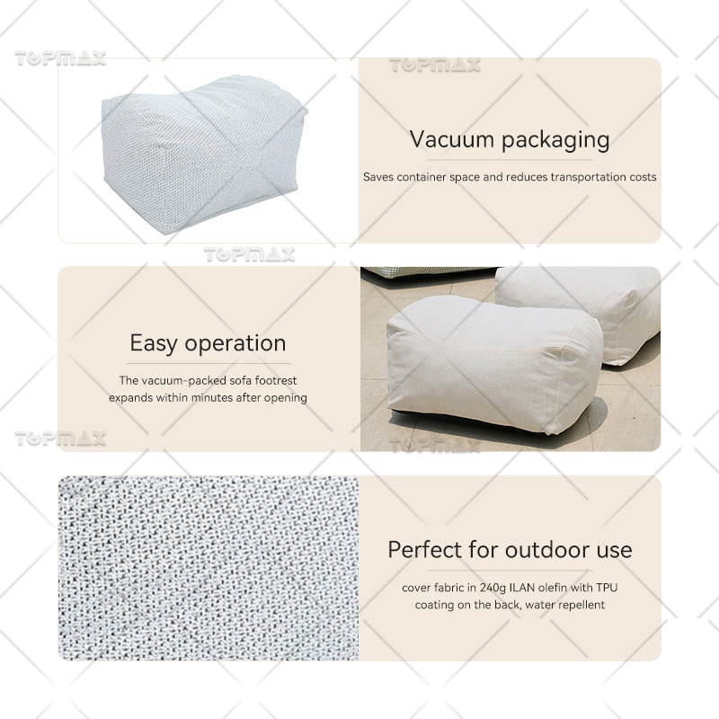 Outdoor Comfortable Couch Lazy Sofa Footrest Bean Bag Outdoor Sofa 95430ST-OL