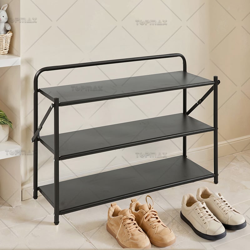 Steel Shoe Rack Powder Coating Foldable Shoe Rack 89391A-3