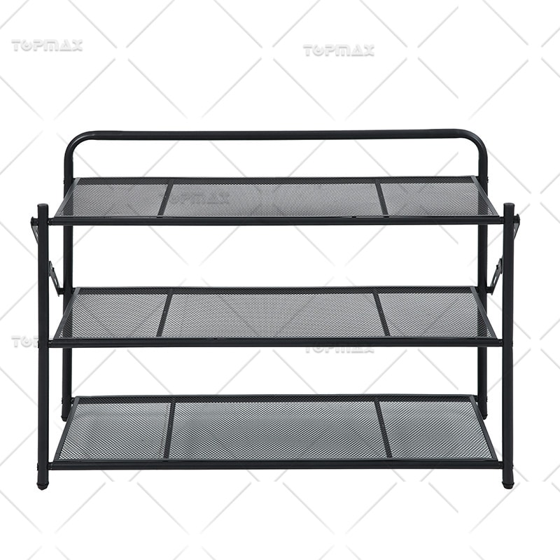 Metal Shoe Rack Foldable Modern Shoe Rack Steel 89391B-3