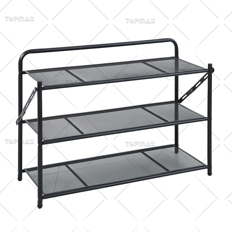 Metal Shoe Rack Foldable Modern Shoe Rack Steel 89391B-3